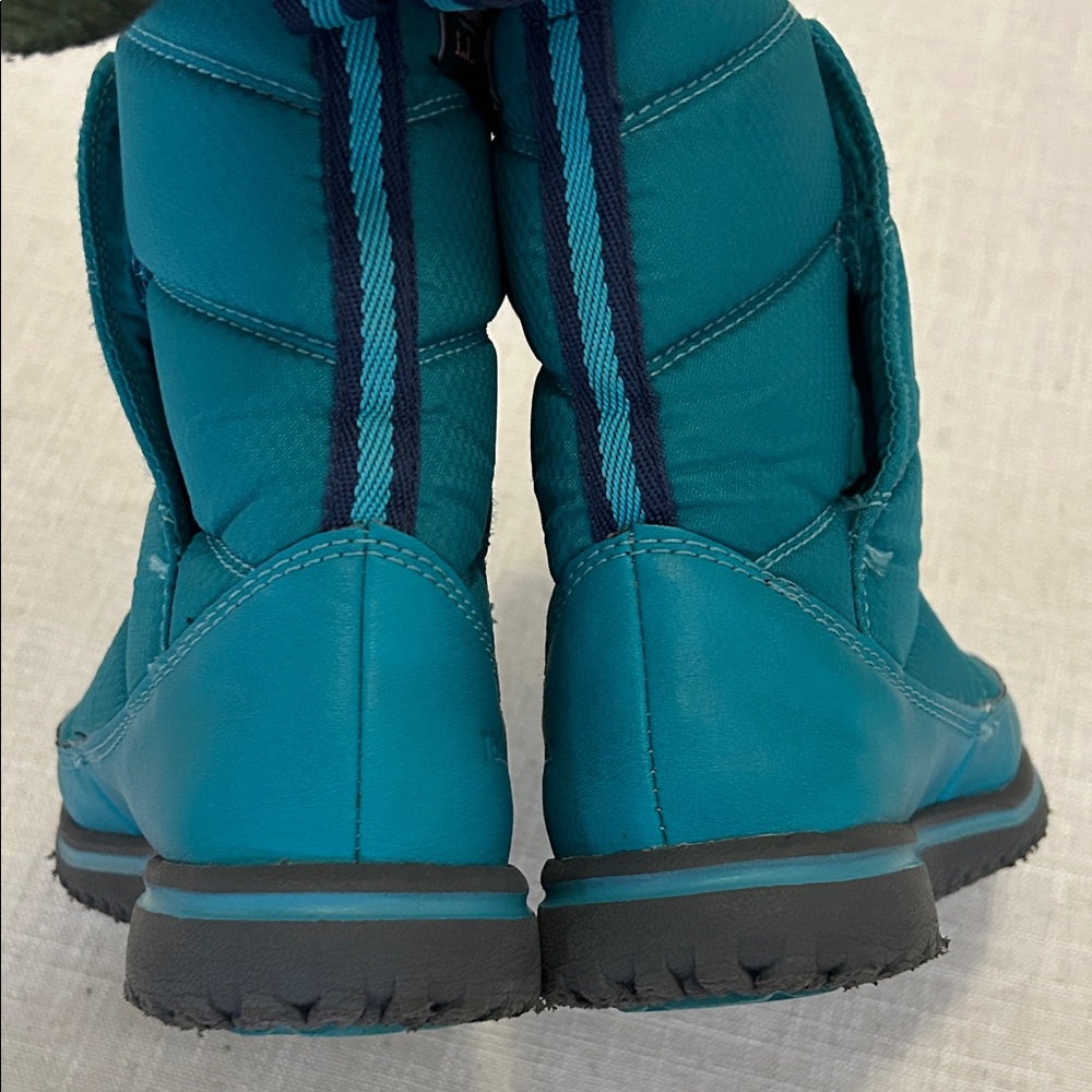 L.L. Bean Boots Kids Size 13 Aqua Ultralight Winter Snow Quilted - Picture 5 of 10